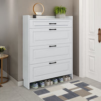 Footwear Storage Unit Space-Saving Entryway Shoe Storage Narrow Design for Apartment Dwellers, Homeowners, Hallway, Living Room, Bedroom