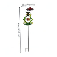 Frog Garden Stake Whimsical Yard Art Weather-Resistant Lawn Ornament for Gardeners, Homeowners, Patios
