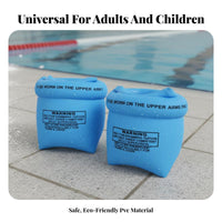 2 Pieces High Buoyancy Inflatable Arm Bands Double Swim Arm Floaties Thickened Material for Toddlers, Parents, Beach, Lake