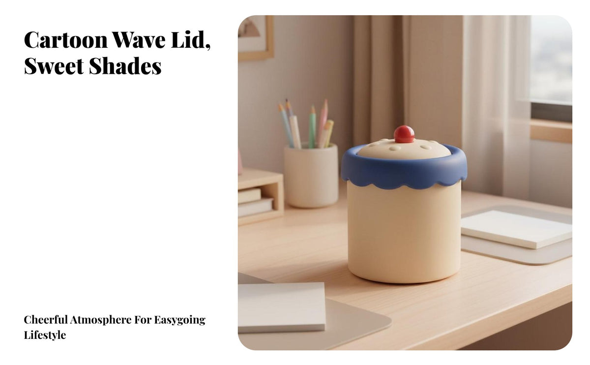 Mini Desktop Trash Can Space Saving Desktop Trash Can Portable Small Office Waste Bin for Children, Students, Dorm Room, Dressing Table, Lavatory