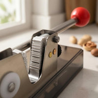 Stainless Steel Manual Nutcracker Long Handle Adjustable Nutcracker Metal Lever Manual Nut Sheller Transparent Base