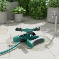 Connectable in Full-Circle Degree Rotating Sprinkler Connect Multiple Sprinklers 3 Arm Water Sprinkler Swivel Hose Connection Irrigation System Easy to Set Up for Lawn, Yard