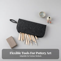 14 Pieces 14-Piece Clay Modeling Tool Set Variety of Shapes for Home Studio