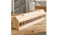Natural Wood Pigeon Feeder with Dividers Sturdy Wooden Feeding Trough Long-Lasting Pigeon Feeder Outdoor for Lofts, Coops, Farms
