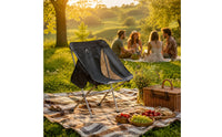 Lightweight Moon Chair Foldable Portable Camping Chair Heavy Duty for Picnic, Travel, Fishing