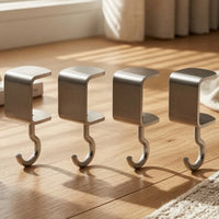4 Pieces Desk-Edge Hanging Hook Simple to Install Clamp-on Desk Hook Heavy Duty Table Hanger for Students, Dorm Rooms