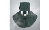 Transparent Window Safeguarding Face Hood Ear Openings Dust Hood Breathable Shoulder Drape for Grinding
