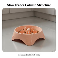 Slows Down Eating Slow Feeder Dog Bowl Non-Spill Anti-Choke Dog Feeder Food-Safe Material for Dogs, Cat Owners, Feeding Time, Home, Kitchen