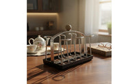 Inverted Glass Holder Retro Design Countertop Glassware Stand Glassware Drying Rack Draining Design Countertop Mug Tree