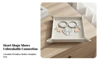 2 Pieces Mother Daughter Keychain Set Stainless Steel Mother Daughter Keychain