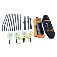 Perforated Balls Pickleball Set with Paddles Carry Bag Included Portable Pickleball Net System Wrist Strap