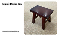 durable Wood Construction Four-Legged Wooden Stool Mortise and Tenon Joinery Household Furniture Reinforced Design Footrest Widened Seat for Children, residents, Entryway, Living Room, Bedroom, Bathroom