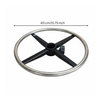 Gas Lift Clamp Foot Footrest Loop Polished Shiny Finish Adjustable Metal Foot