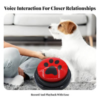 Capture and Playback Pet Talking Button Customizable Sound Dog Communication Button Educational for Dogs, Cat Owners, Playtime, Indoor, Home