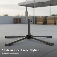 Foldable Umbrella Cross Base Stable Foldable Umbrella Stand Universal Fit Metal Parasol Stand for Market Vendors, Garden, Deck