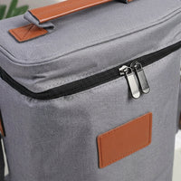 Gift Bag for 6 Bottles with Shoulder Strap, Insulated Bottle Carrier Tote Bag for Travel Picnic, Oxford Cloth Picnic Bag, Leakproof Padded Case