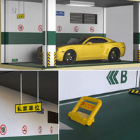 1:18 Wooden Parking Garage Model with Lights for Car Model