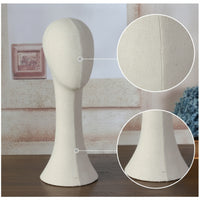 Stable Mannequin Head with Fabric Cover Neutral Fabric Mannequin Head Lightweight Long-Lasting for Boutiques, Milliners