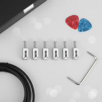 6 Pieces Guitar Saddles Intonation Electric Guitar Bridge Saddles Improves Sustain for Guitarists, Luthiers