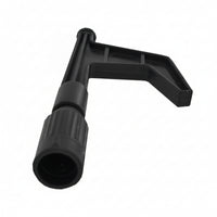 Single-Piece Nylon Boat Hook Matte Black Molded Boat Hook Cylindrical Mount Marine Hardware Hollow Socket