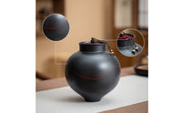 Decorative Celestial Jar Moon Lid Jar Compact Glazed for Tea Room