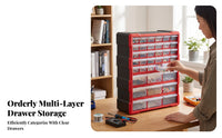Translucent Drawers 39-Drawer Cabinet Removable Divider 39-Drawer Organizer