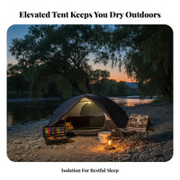 Aluminum Alloy Frame Elevated-Ground Tent Portable Camp Cot Tent Mesh Protection Single Person Shelter Windproof for Solo Travelers, Outdoor Enthusiasts, Fishing, Backpacking, Outdoors, Survival Situations