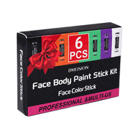 6 Pieces Face and Body Paint Stick Twist-up Face Paint Stick Smooth for Parties