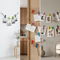 Wooden Clips Colorful Heart Photo Wall Decoration Craft Set for Kindergarten Classroom