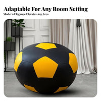 Multi-Purpose Ball-Shaped Ottoman Soft Padded Low Stool Fun Designs Pouf Comfortable Seating for Children, Homeowners, Living Room, Entryway, Playroom, Bedroom