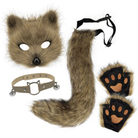 animals Costume Set Masked Furry animal Cosplay Accessories Adjustable Animal Headpiece Set for Cosplayers