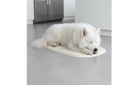 Polished Surface Oval Cooling Mat Rounded Corners Raised-Edge Cooling Tray Easy to Clean Pet Gear Portable