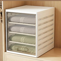 pull-extendable Design Stackable Drawer Box Large Capacity Stackable Drawer Unit Multi-Functional Closet Organizer Compartmentalized for Students, Homeowners, Parents, Wardrobe, Bedroom, Dorm Room, Office