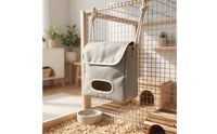 Hanging Hay Feeder Bag Textured Hay Feeder Bag Fabric Feeders for Small Pets, Guinea Pigs, Bunnies Cages, Pet Enclosures