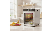 Stainless Steel Food Dehydrator Countertop Food Dehydrator with Glass Door Digital Appliance 800W for Pet Owners
