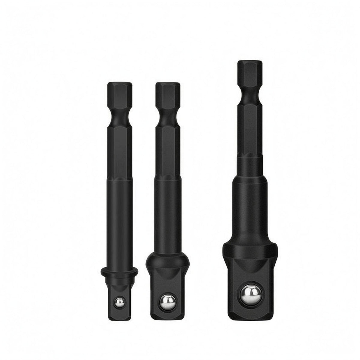 3 Pieces Oxidized Finish 1/2 Socket Adapter Cr-V Steel 3/8 Socket Adapter Heat-Treated Power Tool Accessory Forged for Electric Power Tools, Screwdrivers