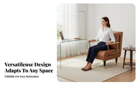 Foldable Design Armless Sleeper Chair Space-Saving Sofa Bed Easy Conversion transformable Seat Sturdy Frame for Office Workers, Apartment Dwellers, Homeowners, Small Spaces, Dorm Room