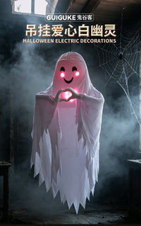 Halloween Glowing Ghost Hanging Decoration with Sound Activation