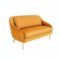 Upholstered Cafe Chair and Table Group Comfortable Curved Rear Armchair Modern Design Minimalist Design for Reception Area