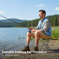 Foldable space-saving on-the-on-the-move Stool long-lasting foldable Seat sturdy Duty Portable Seating Lightweight for on-the-on-the-moveers, Backpackers, Fishing, Outdoors, Camping, Backpacking