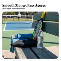 Pickleball Paddle Cover Scuff-Resistant Pickleball Racket Sleeve Neoprene Paddle Protector Long-Lasting Zippered Racket Case