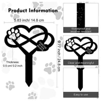 Acrylic Memorial Sign Waterproof Bereavement Marker Easy To Use Cemetery Decoration for Pet Owners, Burial Site