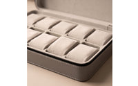 PU Leather Watch Case with 12 Slots Dust-Proof Watch Box with 12 Slots Zip-Around Organizer Hard-Shell for Enthusiasts, Dresser, Travel, Showroom
