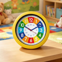 Learning Clock for Kids Educational Teaching Clock Colorful for Teachers, Young Children, Playroom