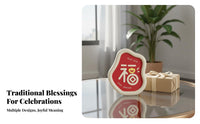 3 Pieces Good Fortune Tabletop Decor Housewarming Gift Fu Character Sculpture Set Symbol of Prosperity Chinese New Year Decoration Set for Living Room