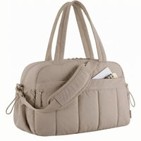 Quilted Travel Duffle Detachable Shoulder Strap Padded Travel Bag Quilted Gym Bag Lightweight Carry-on Duffle Side Pockets