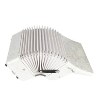 Piano Accordion Pearlescent Accordion with Straps Portable Musical Instrument for Students, Stage