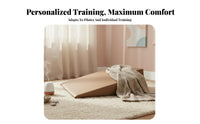 PU Leather Cover Pilates Incline High-Quality Padding Pregnancy Support Pillow Supportive Design Incline Shaped Auxiliary Mat Soft and Skin-Friendly for Women, Beginners, Seniors
