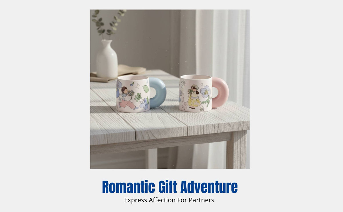 Ceramic Mug Set, Japanese Style Couple Mugs, Creative Cartoon, Gift Boxed, Wedding, Anniversary, Birthday