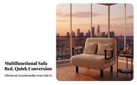 Double-PurposeUse Fold-pull-down Single Bed Space-Saving Pull-pull-down Single Bed Chair Multi-Functional changeable Seating Easily Converts for Apartment Dwellers, Students, indivitwo-in-single units, Small areas, Living Room, Balcony, Bedroom